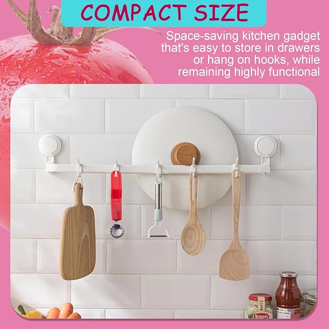 Strawberry and Tomato Corer, Kitchen Stem Huller Remover Tool, Red