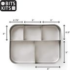 Stainless Steel Bento Box Lunch and Snack Container for Kids and Adults, 5 Sections