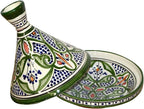 Moroccan Handmade Serving Tagine Exquisite Ceramic With Vivid colors Original Medium 10 inches Across