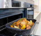 S·KITCHN Set of 3 Nonstick Roasting Pan Baking Dishes for Lasagna, Casserole and Bread Baking Pan, Large & Deep Lasagna Pan with Handles