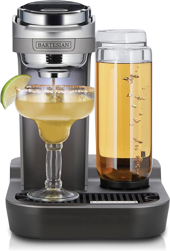 Bartesian Duet Cocktail Machine and Margarita Maker - Compact Home Bartender Mixologist Drink Mixer with 2 Glass Spirit Bottles - Automatic Machine Creates Premium Cocktails and Mocktails in Seconds