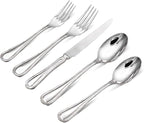 20-piece Silverware Set for 4, 18/10 Stainless Steel Flatware Set, Fine Silverware Set, Serving Utensil Sets, Finely Polished and Dishwasher Safe, Cupid