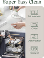 DOWAN 5.8" Deep Soup Bowls & Cereal Bowls - 30 Ounces Large Bowls Set of 4 for Kitchen - White Ceramic Bowls for Cereal, Soup, Oatmeal, Salad, Ramen, Noodle, Rice - Dishwasher & Oven Safe