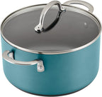 Anolon Achieve Hard Anodized Nonstick Cookware Pots and Pans Set, 9 Piece - Teal