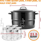Canning Pot, 21.5QT Water Bath Canning Pot with Rack and Lid, Stainless Steel Canning Rack, Canning Starter Kit for Beginner, for Home, by Kendane.