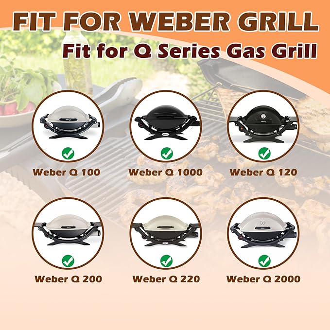 80462 Igniter Kit Replacement for Weber Q100/Q200 Gas Grill Parts, Push Button Ignitor for Weber Q1000/Q2000 Grills Gas Flame Starter, Igniter Assembly Replacement Kit for Weber Q120/Q220