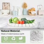 Stone Dish Drying Mat for Kitchen Counter,24"(L)×16"(W) Collapsible Fast-Drying Diatomaceous Earth Mats with Towel Sanding Tool,Versatile Stone Drying Mats for Cups Dishes Bottles