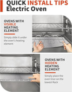 Oven Liners for Bottom of Oven - 4 Pack Large Heavy Duty Oven Mats, 17"x 25" Reusable Matt Liner for Electric, Gas, Toaster Ovens & Grills, BPA & PFOA Free, Kitchen Essentials, Silver