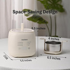 Electric Egg Cooker 6-in-1 with Auto Shut Off, Egg Steamer for Soft/Hard Boiled Eggs, Onsen Tamago, Tea Eggs, Custard, Yogurt Maker (BPA-Free Stainless Steel, Compact for Dorm/Keto Kitchen)