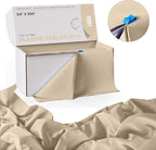 Exquisite Party Solids 54 Inch X 300 Feet Ivory Plastic Table Cover Roll in A Cut - to - Size Box with Convenient Slide Cutter. Cuts Up to 36 Rectangle 8 Feet Plastic Disposable Tablecloths