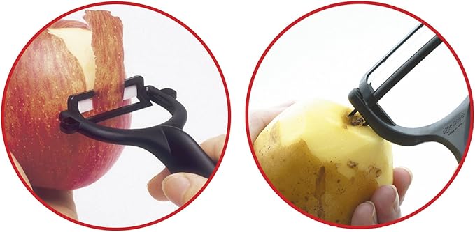 Kyocera Ceramic Horizontal Y Peeler, Orange