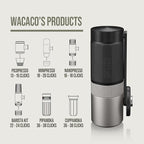 WACACO Exagrind, Manual Coffee Grinder, Stainless Steel Conical Burr, High Precision Adjustable Coffee Bean Grinder with Hand Crank, Handheld Portable Grinder for Espresso, Pour-over, Camping, Travel