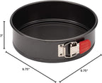 Rachael Ray Oven Lovin' Nonstick Bakeware Springform Baking Pan With Grips / Nonstick Springform Cake Pan With Grips / Nonstick Cheesecake Pan With Grips, Round - 9 Inch, Gray