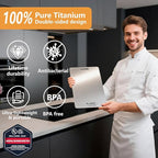 Titanium Cutting Boards for Kitchen, 100% Pure Titanium Cutting Boards, Cutting Board Double Sided Food Grade, Perfect for Sushi, Meat, Vegetables & Meal Prep – Easy To Clean 12"x9"