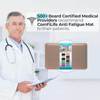 ComfiLife Anti Fatigue Floor Mat – 3/4 Inch Thick Kitchen Mats for Floor, Standing Desk Mat, Kitchen Rug – Comfort at Home, Office – Durable – Stain Resistant – Non-Slip Bottom (24" x 70", Beige)