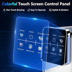 Espresso Machine 20 Bar,Touch Screen Espresso Maker with Steam Milk Frother,Stainless Steel Coffee Machine for Cappuccino Latte Americano Cold Brew,1350W Fast Heat Up System,Silver