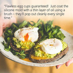 Egg Poacher Cups with Oil Brush, Silicone Egg Poachers Set of 4 Multicolor Poached Egg Maker Egg Coddler, Kitchen Tools and Gadgets