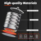 5-Tier Stainless Steel Steamer Cookware Pot with Kitchen Steaming Cookware with Lid Gas Electric Stove Steamer Pot for Kitchen, Home, And Commercial Use