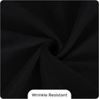 Fitable 8 Pack Round Tablecloths: Stain Resistant Wrinkle Free Circle Table Clothes, Washable Reusable Polyester Table Covers for Wedding Party Birthday Banquet Reception(Black, 120 Inch)