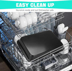 Cake Pan With Lid, 9x13 Inch Rectangular Cake Pan with Wide Handles, Nonstick Bakeware Baking Pan With Lid and Handle, Black