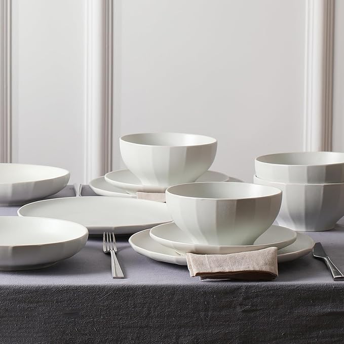 Stone Lain Rio 4-Piece Bowl Set Stoneware, Beige