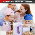 Lord Eagle Hand Mixer Electric 400W, 5 Speed handheld Mixer, 5 Stainless Steel Accessories for Baking Cake Egg Cream Food Beater, Turbo Boost/Self-Control Speed + Eject Button