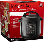 Instant Pot 8-Quart RIO Chef Series 7-in-1 Multi-Cooker – Pressure Cook, Slow Cook, Rice, Steam, Sauté, Yogurt & Warm – Easy-Release Steam, Large Capacity, Nonstick Pot, Black