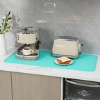 Silicone Dish Drying Mat for Multiple Usage,Easy clean,Eco-friendly,Heat-resistant Silicone Mat for Kitchen Counter or Sink,Refrigerator or Drawer Liner Mint 5XL 36inches x 18inches