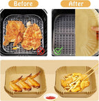 Small Air Fryer Liners Disposable Compatible with COSORI Air Fryer 2.1 Qt, 175 PCS Unbleached Parchment Paper 1-2 qt Small Air Fryer Liners Disposable for COSORI Accessories Non-Stick Baking Paper