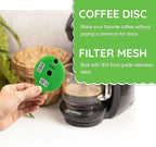 My-Cap Reusable Coffee Capsule Disc with Silicone Lid - Coffee Disc & Filter Set for Bosch Tassimo Brewer - Make Your Own Coffee Pod Discs - Reuse & Refill