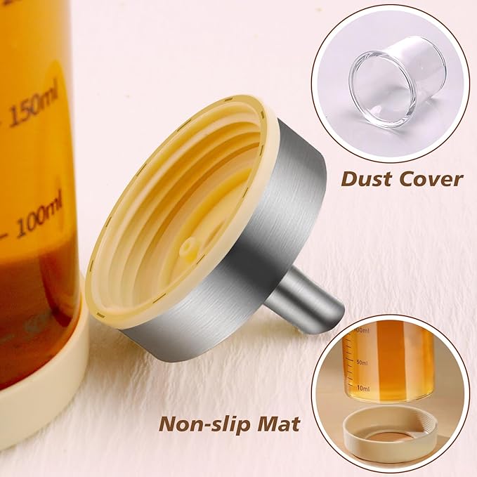 Honey Dispenser No Drip, Maple Syrup Dispenser, Olecranon design, automatic reflux，Honey Jar with Stand, Beautiful Honey Pot, Perfect Honey Container(10 oz×pack 1)