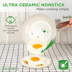 23 Pcs Pots and Pans Set Nonstick, Kitchen Cookware Sets, with Frying Pan, Saucepan, Saute Pan, Lightweight Cooking Set with Stay-Cool Wood Print Handles, NO PFAS and PFOA, Dark Wood