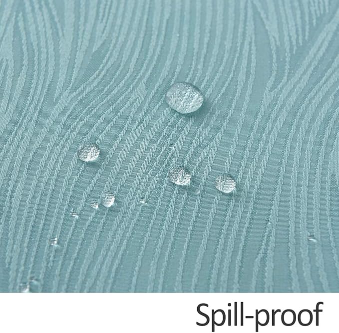 maxmill Jacquard Round Table Cloth Swirl Design Waterproof Antiwrinkle Spillproof Heavy Weight Soft Tablecloth for Circular Table Cover and Kitchen Dinning Tabletop Round 70 Inch Turquoise