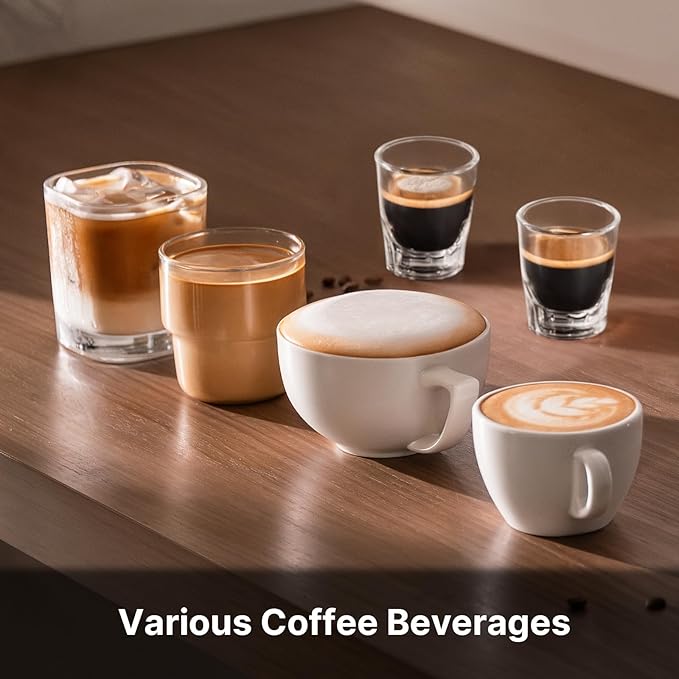 Espresso Machine with Grinder, Espresso Maker with 58MM Portafilter & Milk Frother, Latte Machine, Cappuccino Machines for Home, Automatic Stainless Steel Expresso Coffee Machines