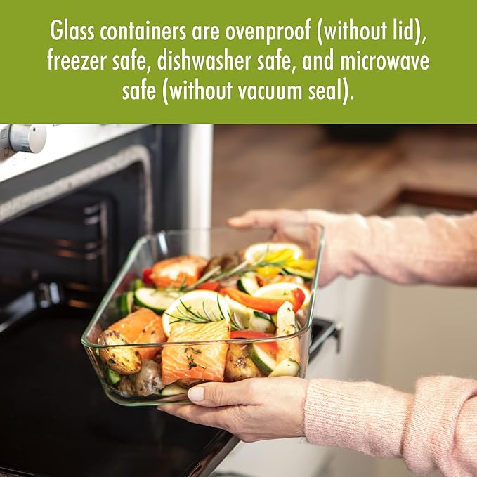 ZWILLING Fresh & Save Airtight Glass Food Storage Containers with Lids, Meal Prep Containers, One Size, La Mer