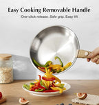 KOCH SYSTEME CS Stainless Steel Cookware Set, 18/10 Stainless Steel Pots and Pans Set 11PCS, Detachable Handle Pots and Pans for Easy Storage, Removable Handle Cooking Set, Induction Compatible