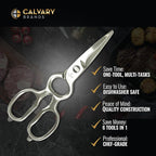 Kitchen Scissors for Food | Professional Chef Endorsed | Kitchen Shears Heavy Duty | All Purpose | Dishwasher Safe | Stainless Steel | Luxurious Design for Cooking Food, Meat, Poultry