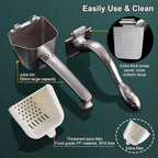 Lemon Squeezer - Stainless Steel Citrus Juicer, Heavy Duty Manual Juicer for Lemons, Limes, Oranges, Pomegranates (5 Year Warranty)