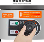 16" Commercial Electric Crepe Maker - 1500W Pancake Maker Griddle Nonstick Plate & Stainless Steel Round Base - Adjustable Temp Control 110V Electric Crepe Machine for Blintzes Eggs Bacon