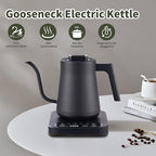 CTT Gooseneck Electric Kettle with Temperature Control, 1L Pour Over Kettle for Coffee/Tea, Hot Water Boiler Kettle Electric, Keep Warm 12 Hours, 316 Stainless Steel Inner, 1000W, Black