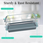 To encounter Silicone Baking Pans Set, 4 Pieces Nonstick Bakeware Set with Baking Pans, Baking Sheets, Cookie Sheets, Cake Pan with Metal Reinforced Frame More Strength, Light Grey