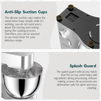 COOKLEE Stand Mixer, 9.5 Qt. 660W 10-Speed Electric Kitchen Mixer with Dishwasher-Safe Dough Hooks, Flat Beaters, Wire Whip & Pouring Shield Attachments for Most Home Cooks, Silver