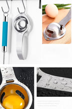 Egg Separator Egg Yolk White Separator Stainless Steel Egg White Yolk Sifting Filter Egg Divider Kitchen Tool for Baking/Cooking