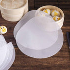 Bamboo Steamer Silicone Liners 10-Inch 6Pcs, BPA Free, Reusable & Non Stick for Food Steamer, Air Fryer, Steaming Dumpling Dim Sum Vegetable, Round Mesh Parchment Baking Sheet Paper