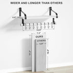 Love-KANKEI Floating Shelf Wall Shelf for Storage Rustic Wood Kitchen Spice Rack with Towel Bar and 8 Removable Hooks for Organize Cooking Utensils or Mugs White