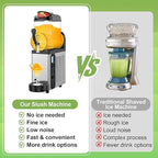 Commercial Slushie Machine, Slushy Machine for Home, 12L Slushie Maker Frozen Drink Maker, No Ice Need, Slush Cocktail Margarita, Smoothie Machine, Kitchen Appliances, Party Bar Amusement Park