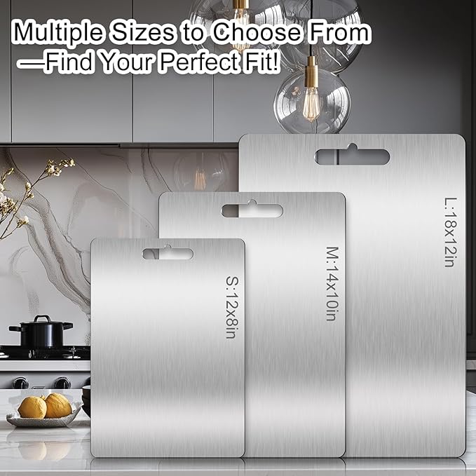 Titanium Cutting Board Pure Cutting Board for Kitchen Food-Grade Chopping Board for Meat, Vegetables & Fruits, Suitable For Kitchen & Outdoor Camping