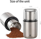 DR MILLS DM-7452 Electric Coffee Grinder,Spice Grinder Electric and chopper,detachable cup, diswash free, Blade & cup made with SUS304 stianlees steel