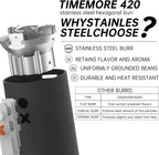 Nuttii Burr Coffee Grinder – Electric, Portable, Small, Quiet Conical Burr Coffee Bean Mill, 20 Adjustable Settings for Espresso, Pour-Over, French, Press Moka for Home Travel Use (Tangerine Orange)