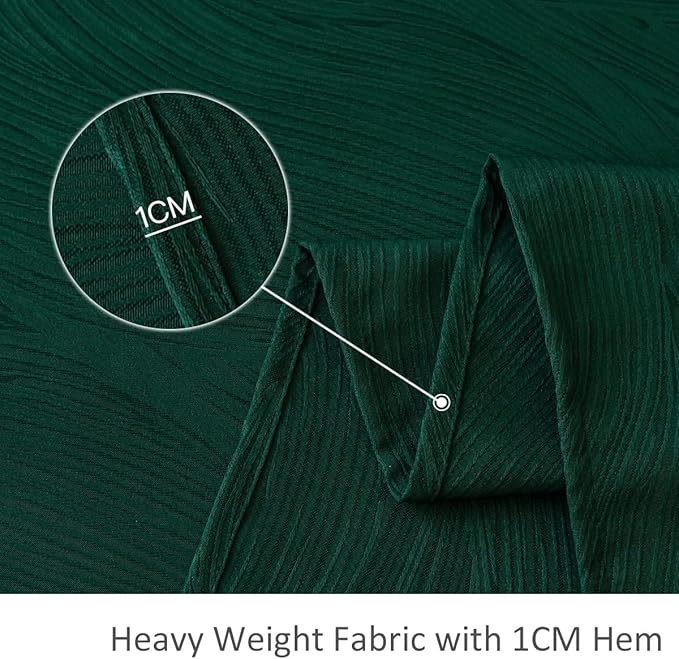 maxmill Jacquard Table Cloth Swirl Pattern Spillproof Wrinkle Resistant Water Proof Heavy Weight Soft Tablecloth for Kitchen Dinning Tabletop, Christmas Parties, Rectangle 60 x 104 Inch, Hunter Green